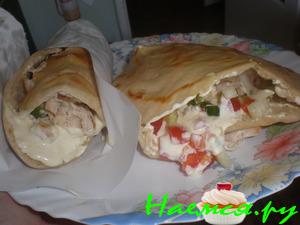 Шаверма. 2 рецепта: шаверма + домашняя пита