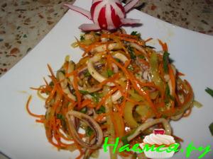 Острый салат "Кальмар"