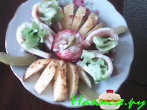 Запеченная картошка с беконом