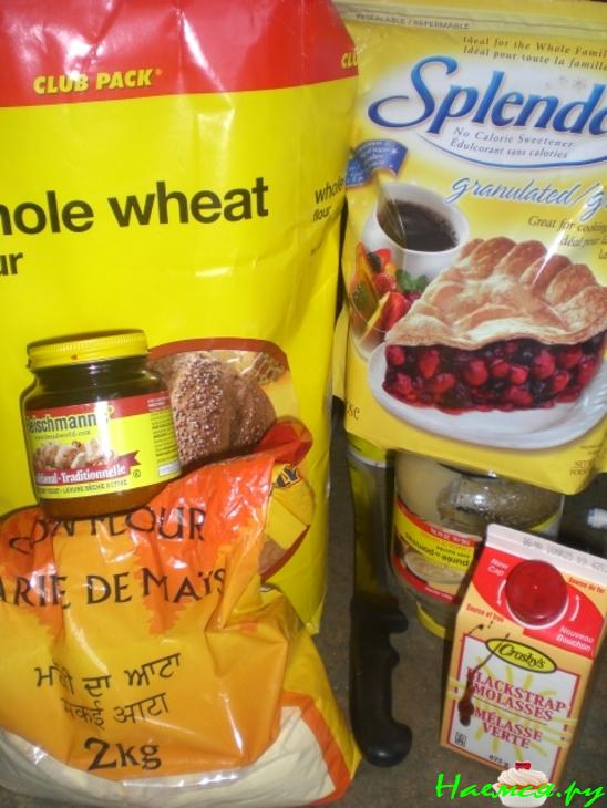 Хлеб из цельной и кукурузной муки