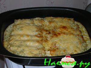 Каннеллони фаршированные креветками