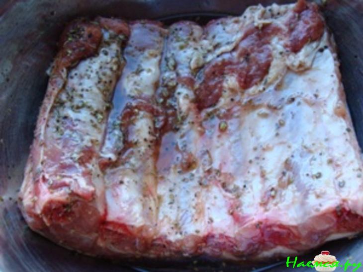 Ребрышки фаршированные с черносливом