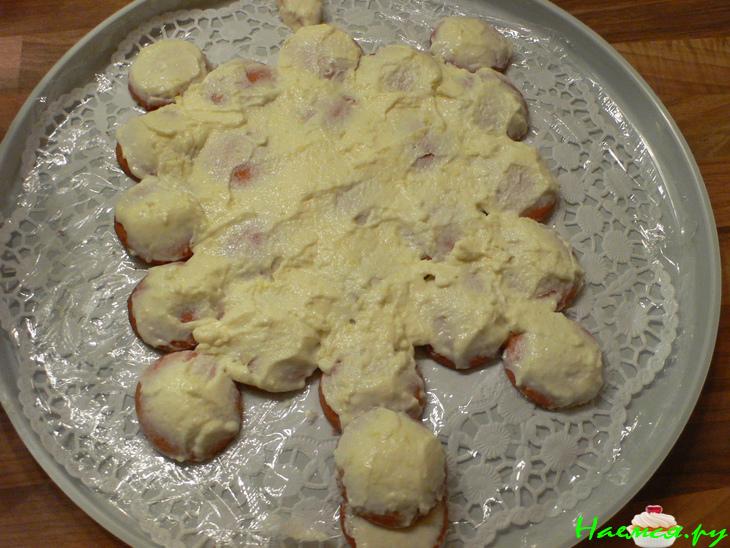 Торт "Черепаха" с персиками