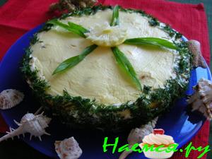 Рыбный торт "Морской бриз"