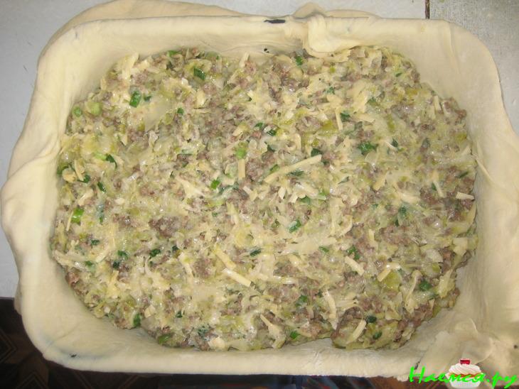 Запеканка капустная с фаршем в тесте