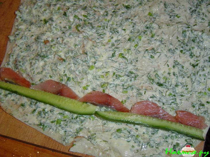 Рулет из лаваша с горбушей