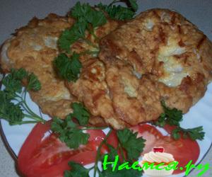 Мясо в сырно-майонезной корочке