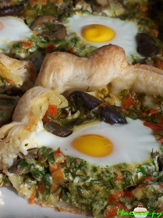 Пирог фермерский "Яичница с сыром"