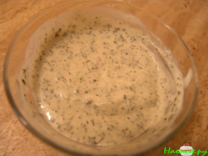 Сайда с мятным соусом