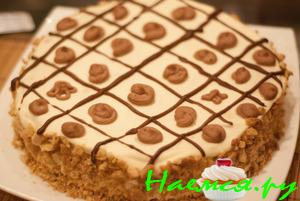 Торт "Вини Пух" со сметанным кремом