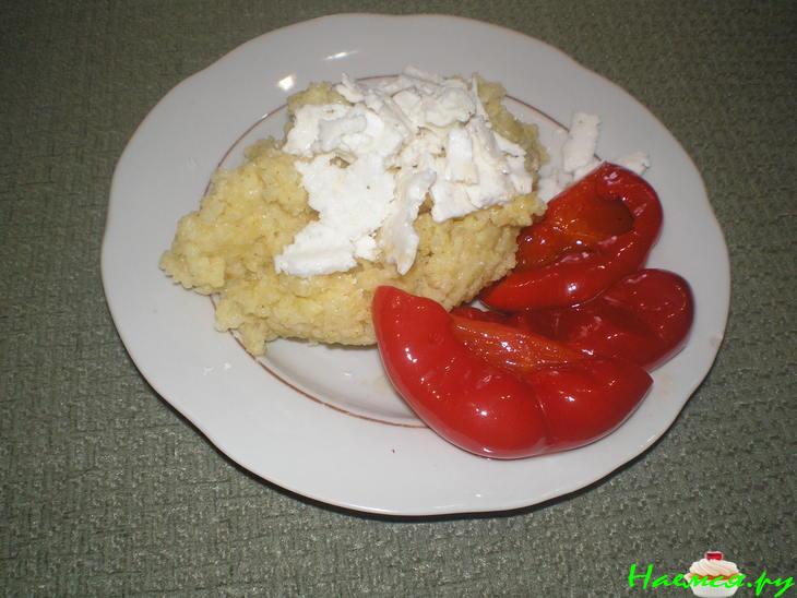 Каша пшённая с гогошарами