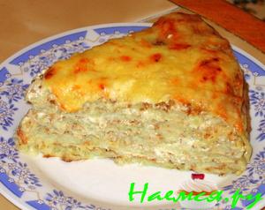 Кабачковый пирог с сыром Кабачковый пирог с сыром
