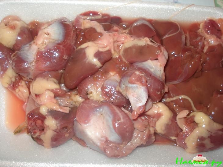 Фаршированная курица (потрошками)