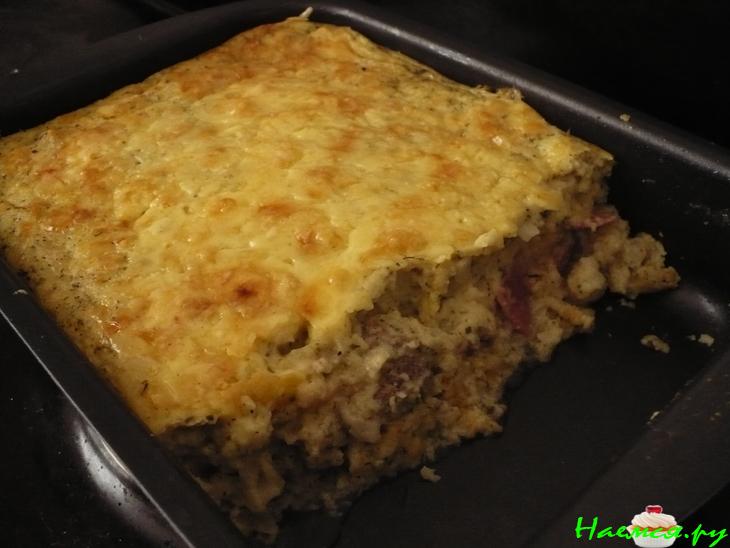 Пирог из домашней лапши