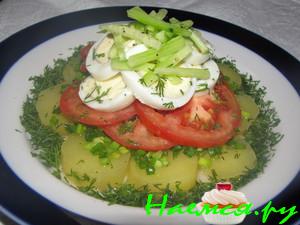 Салат из овощей и яиц по-ковбойски