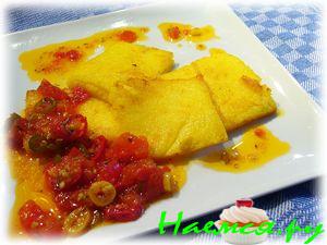 Полента с острым соусом