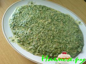 Рыба под "шубой" из шпината