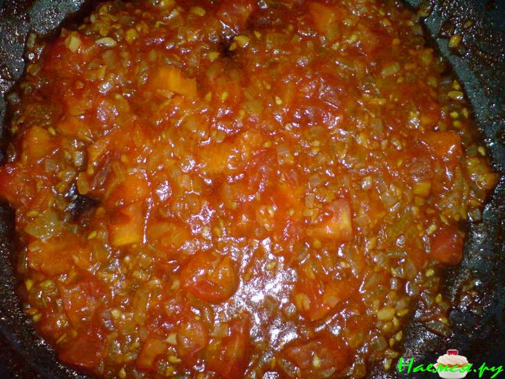 Фаршированные помидоры с картофелем и маслинами