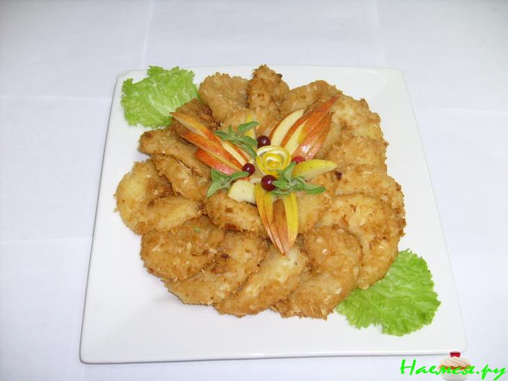 Яблоки в темпуре