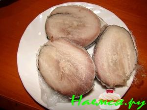 Солёно-мороженый рулетик из скумбрии