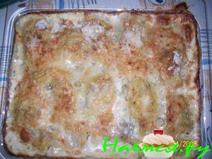 Запеченное филе трески под яично-сливочным соусом Запеченное филе трески под яично-сливочным соусом