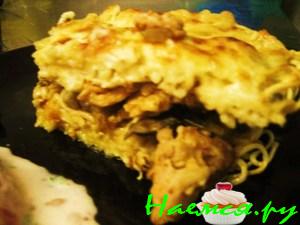 Лапша запеченная с курицей Лапша запеченная с курицей