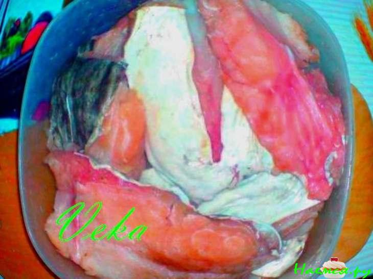 Карп в молочном соусе c тушеными овощами