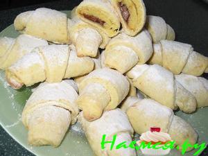 Апельсиновые рогалики с шоколадом Апельсиновые рогалики с шоколадом