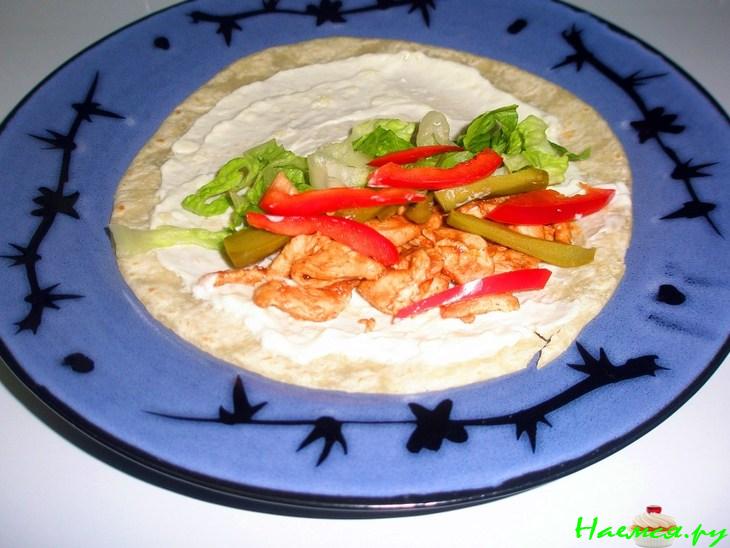 Шаурма с куриноыми грудками домашняя