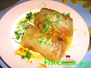 Постные голубцы с белокачанной капустой