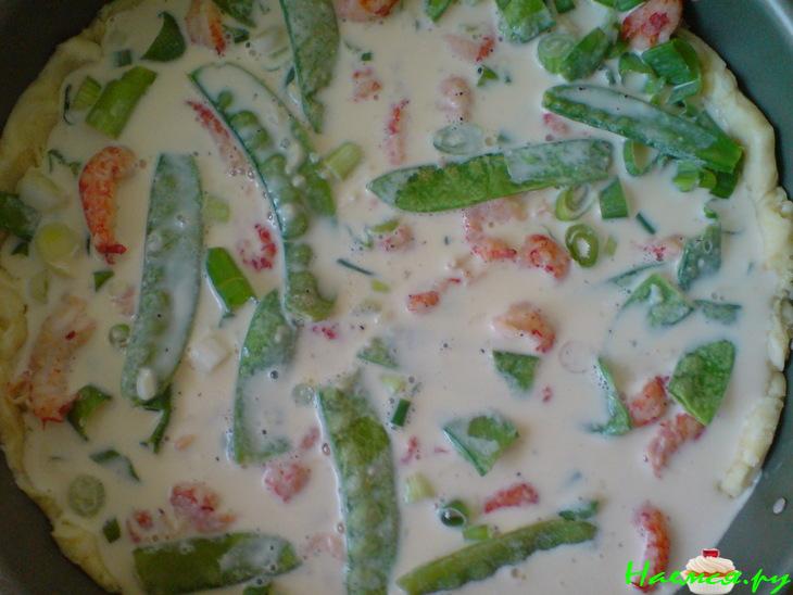 Пирог с морепродуктами