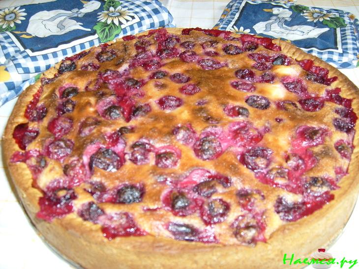 Пирог творожный "Вишенки" Пирог творожный "Вишенки"