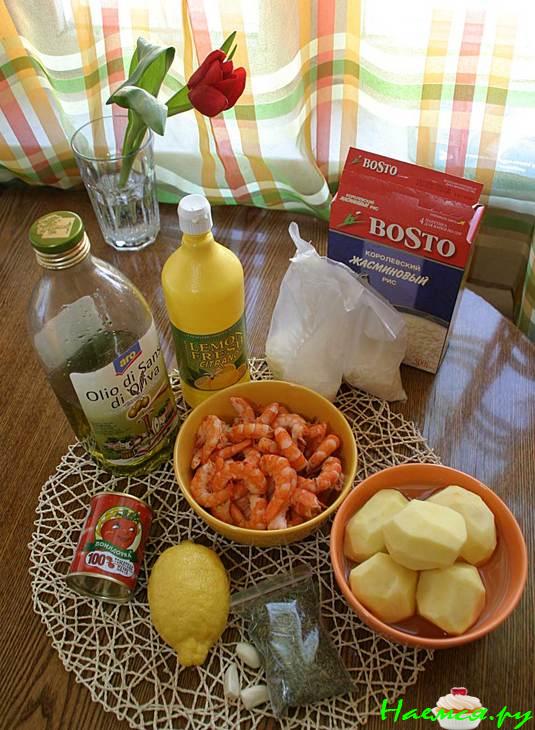 Суп с креветками и тимьяном