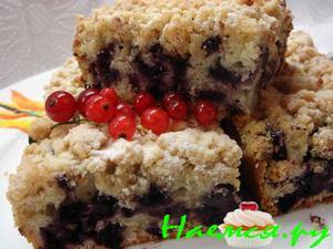 Черничный пирог со штрейзельной крошкой 