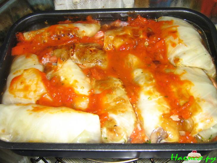 Постные голубцы с белокачанной капустой