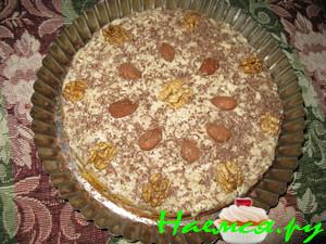 Торт "Ореховый" со сметанным кремом