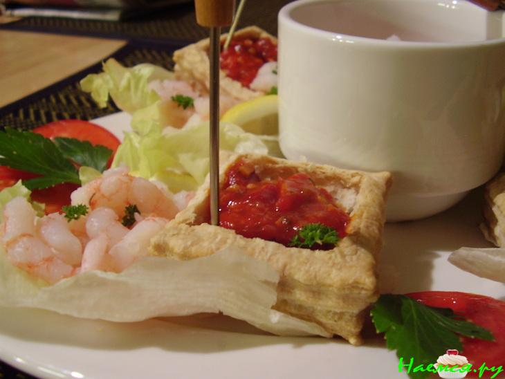 Соус "Ромеско" /в корзиночке, для креветок/