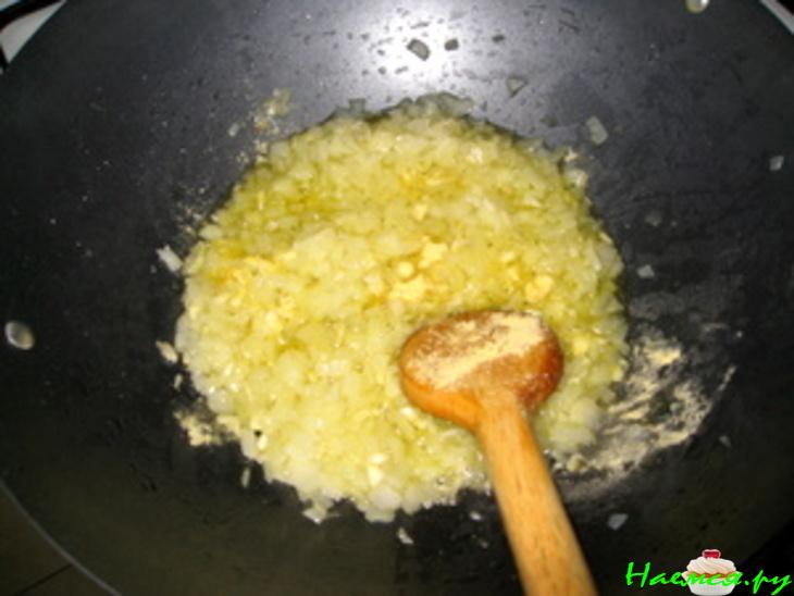 Грибы с луком