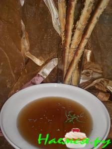 Бульон овощной с итальянским хлебцем