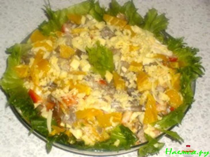 Грибной салат с апельсинами Грибной салат с апельсинами