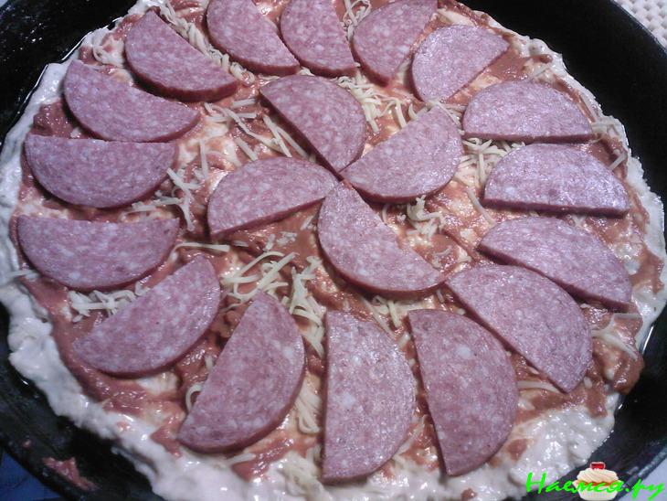 Пицца на кефире по-домашнему