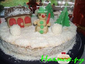 Торт Новогодний бисквитный Торт Новогодний бисквитный