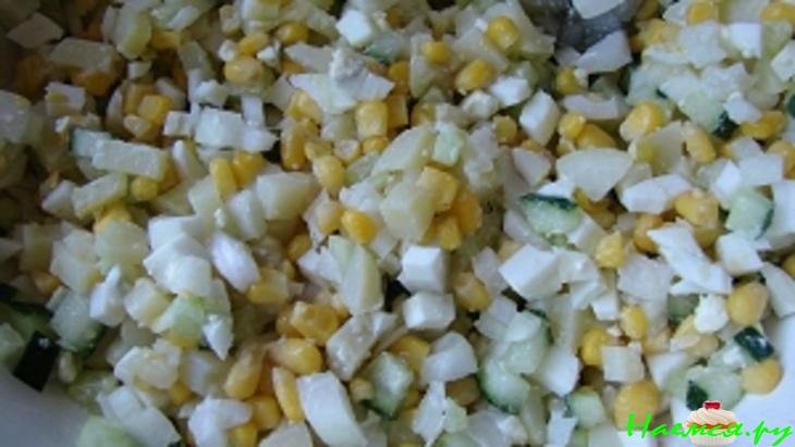 Салат с кукурузой "Солнышко"