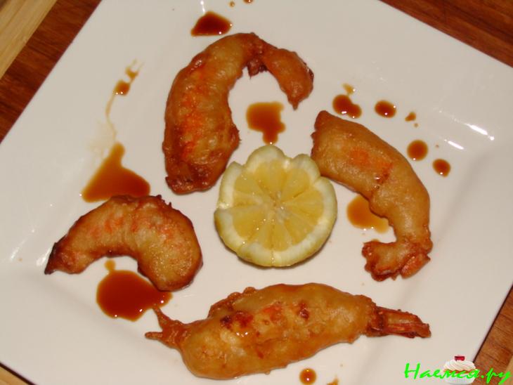 Креветки в кляре