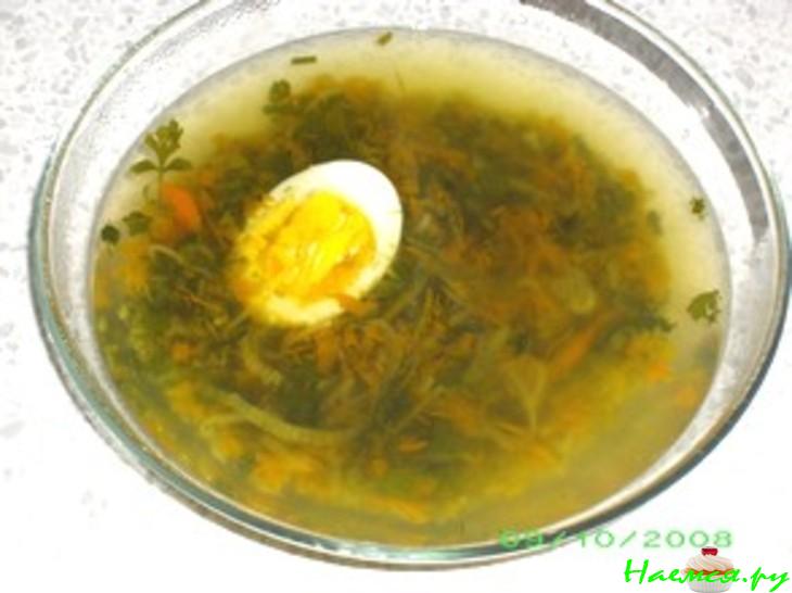 Суп куриный со шпинатом