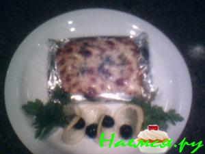 Семга с овощами в фольге