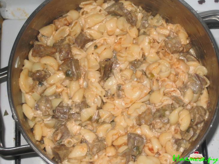 Легкое, тушенное с зернистым творогом