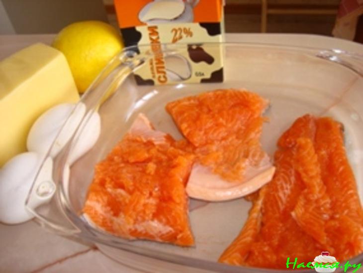 Форель в сырных сливках