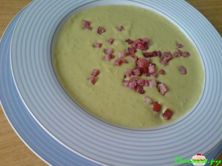 Суп-пюре из зелёного горошка (вариант)