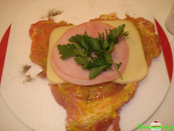 Фаршированная отбивная в коньячно – горчичном маринаде